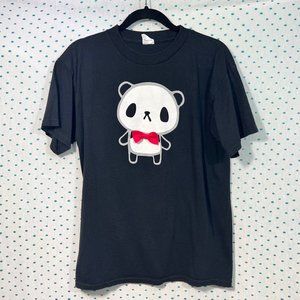 Al Style Black & White Panda w/ Bowtie Crewneck T-Shirt